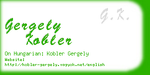 gergely kobler business card